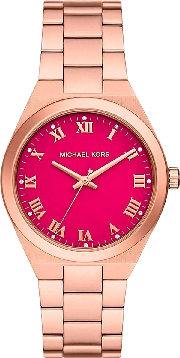 Michael Kors Lennox Analog Pink Dial Rose Gold Steel Strap Watch for Women - MK7462 Buy Now By Michael Kors