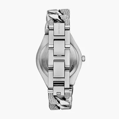 Michael Kors Lennox Pave Three-Hand Crystals Silver Dial Silver Steel Strap Watch for Women - MK7488 Buy Now By Michael Kors