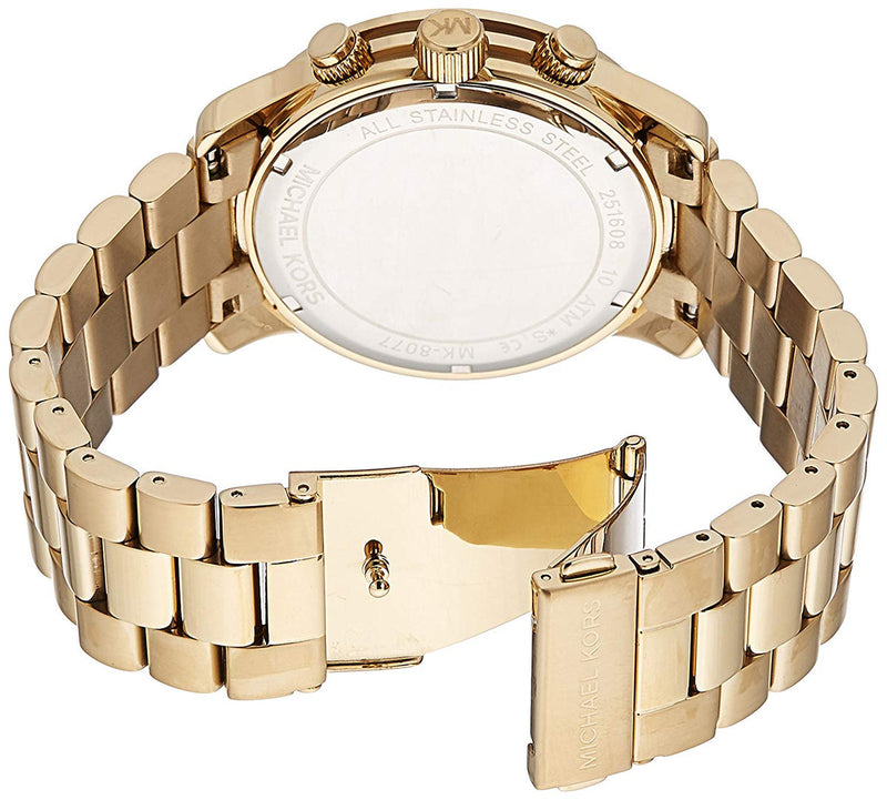Michael Kors Runway Gold Dial Gold Steel Strap Watch for Men - MK8077 Buy Now By Michael Kors