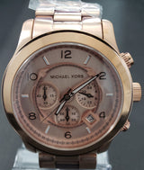 Michael Kors Runway Chronograph Rose Gold Dial Rose Gold Steel Strap Watch for Men - MK8096 Buy Now By Michael Kors