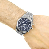 Michael Kors Lexington Chronograph Blue Dial Silver Steel Strap Watch for Men - MK8280 Buy Now By Michael Kors