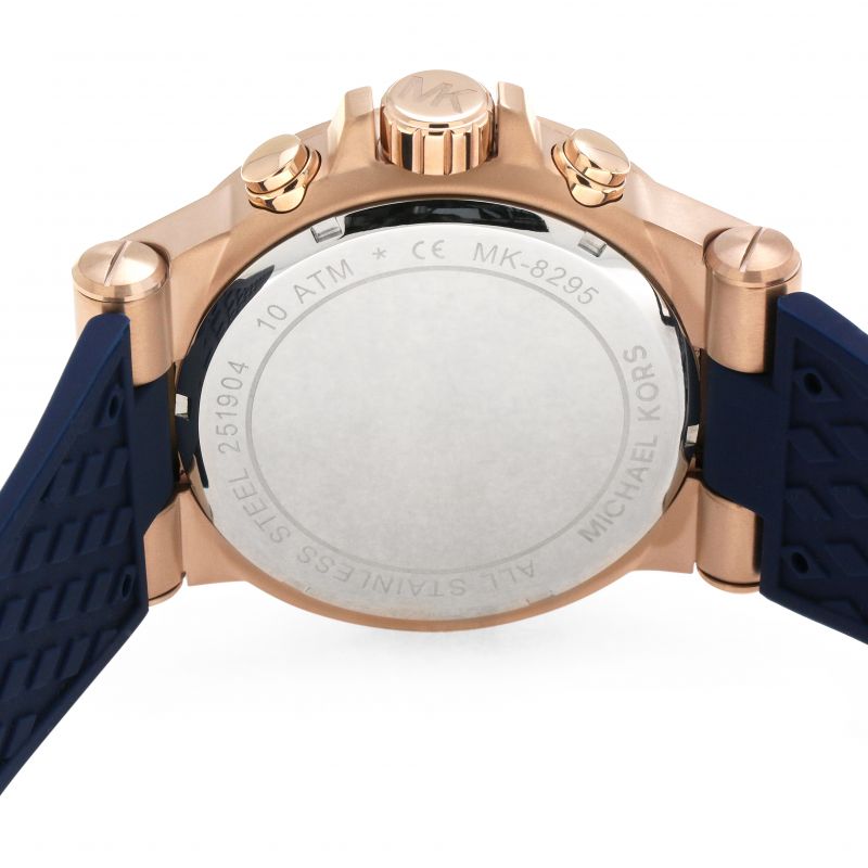 Michael Kors Dylan Blue Dial Blue Rubber Strap Watch for Men - MK8295 Buy Now By Michael Kors