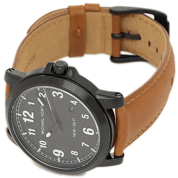 Michael Kors Paxton Analog Black Dial Brown Rubber Strap Watch For Men - MK8502 Buy Now By Michael Kors