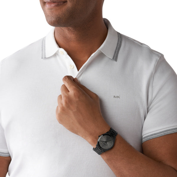 Michael Kors Slim Runway Black Dial Black Steel Strap Watch for Men - MK8507 Buy Now By Michael Kors