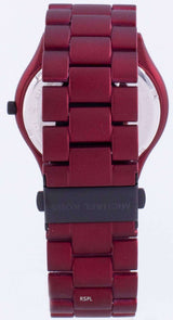 Michael Kors Slim Runway Quartz Black Dial Red Steel Strap Watch for Men - MK8712 Buy Now By Michael Kors