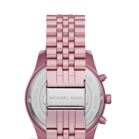 Shop Michael Kors Lexington Chronograph Pink Dial Pink Steel Strap Watch for Women - MK8792 in USA