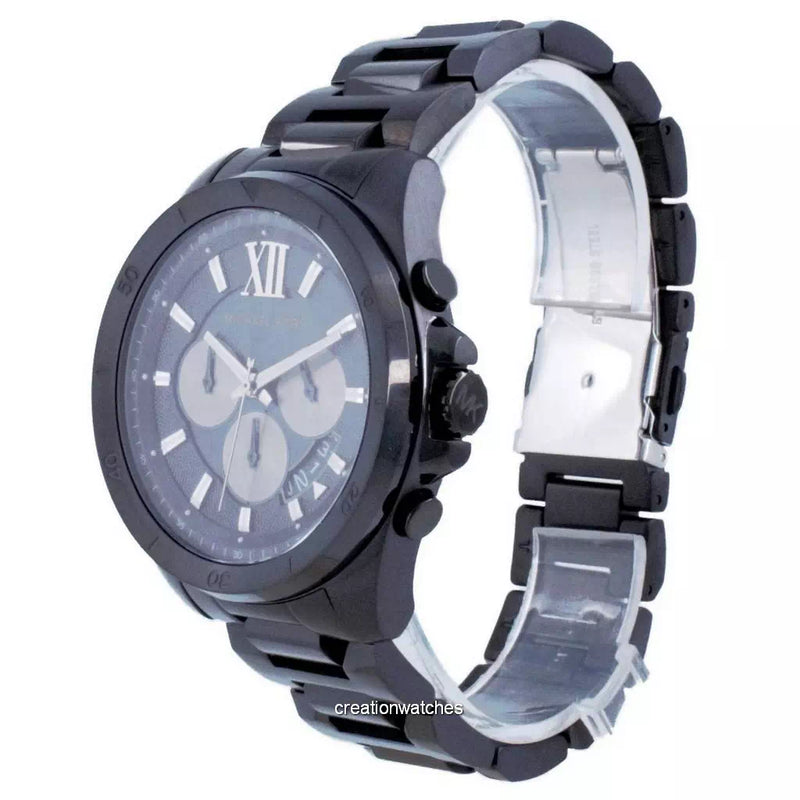 Michael Kors Brecken Chronograph Black Dial Black Steel Strap Watch For Men - MK8858 Buy Now By Michael Kors