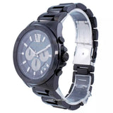 Michael Kors Brecken Chronograph Black Dial Black Steel Strap Watch For Men - MK8858