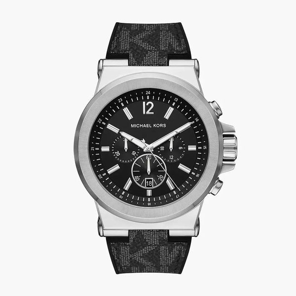 Shop Michael Kors Dylan Chronograph Black Dial Black Rubber Strap Watch For Men - MK8903 in USA