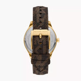 Michael Kors Benning Three Hand Gold Dial Brown Leather Strap Watch For Men - MK8931 Buy Now By Michael Kors