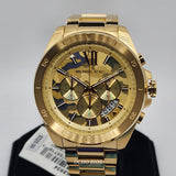 Michael Kors Brecken Chronograph Gold Dial Gold Steel Strap Watch For Men - MK8934 Buy Now By Michael Kors
