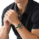 Michael Kors Everest Chronograph Black Dial Two Tone Steel Strap Watch For Men - MK8979 Buy Now By Michael Kors