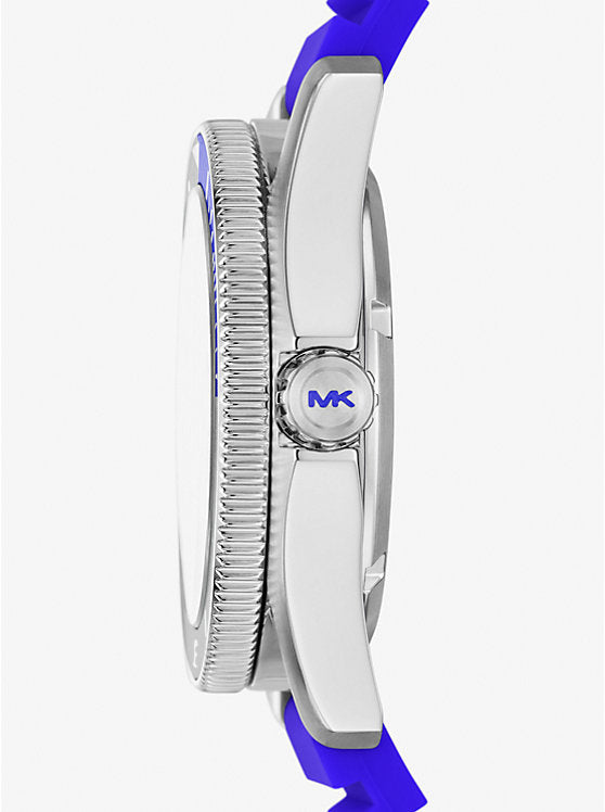 Michael Kors Maritime Three-Hand Analog Blue Dial Blue Silicone Strap Watch for Men - MK9156 Buy Now By Michael Kors