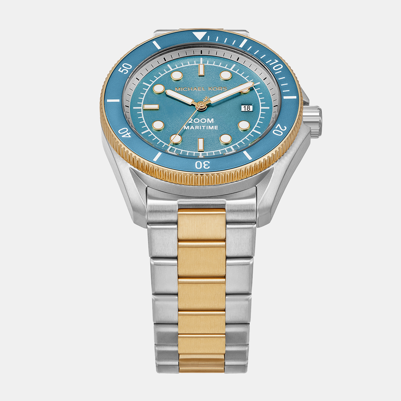 Michael Kors Maritime Three-Hand Blue Dial Two Tone Steel Strap Watch for Men - MK9169 Buy Now By Michael Kors