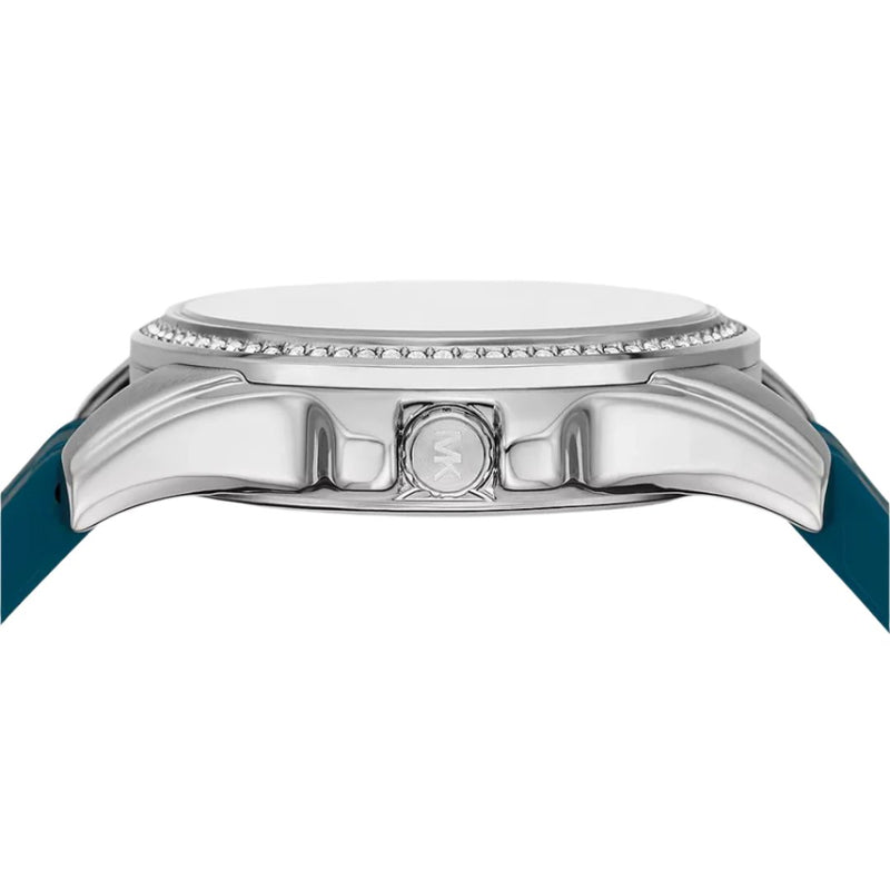 Michael Kors Mini Pilot Pave Blue Dial Blue Silicone Strap Watch for Women - MKO1004 Buy Now By Michael Kors
