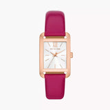Michael Kors Monroe Three Hand White Dial Pink Leather Strap Watch for Women - MKO1029 Buy Now By Michael Kors