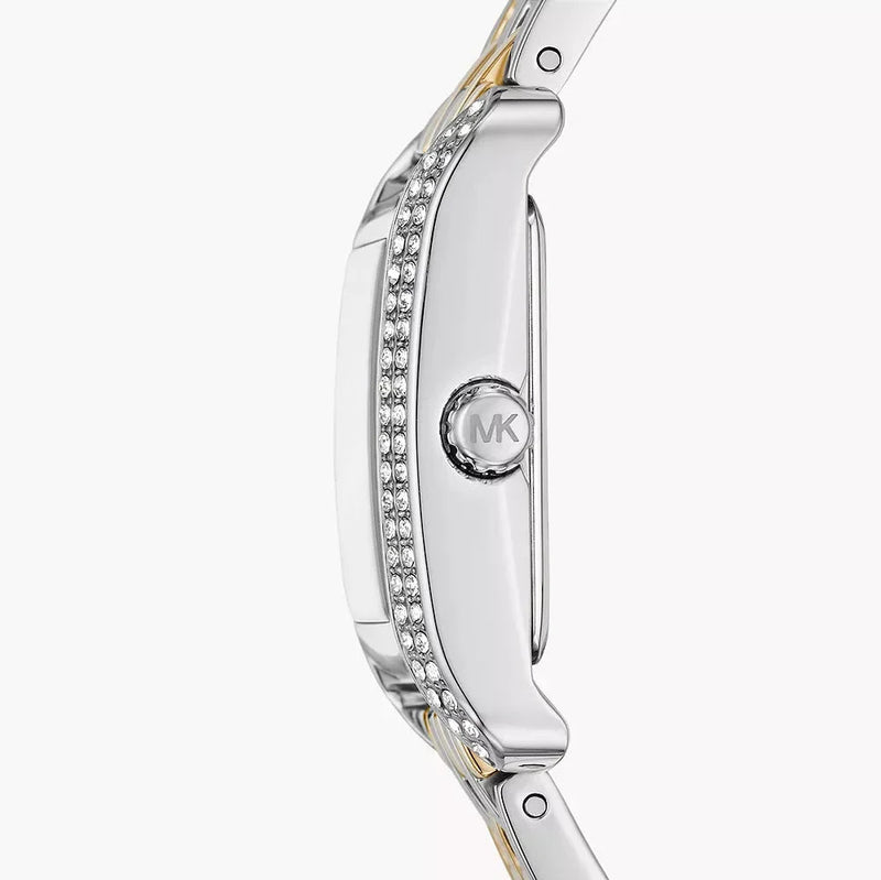 Michael Kors Three-Hand White Dial Two Tone Steel Strap Watch for Women - MKO1035 Buy Now By Michael Kors