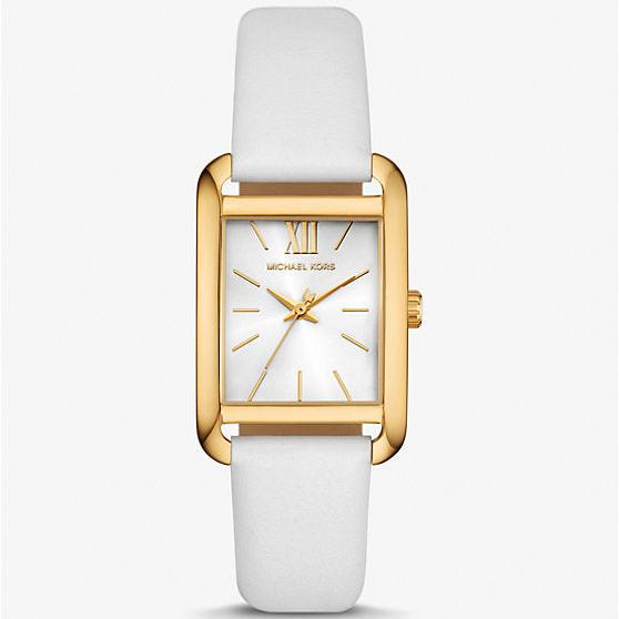 Michael Kors Petite Quartz White Dial White Leather Strap Watch for Women - MKO1059 Buy Now By Michael Kors