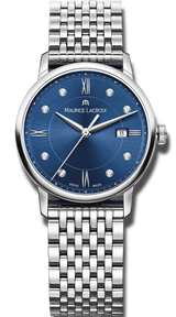 Maurice Lacroix Eliros Diamonds Blue Dial Silver Steel Strap Watch For Women - EL1094-SS002-450-1 Buy Now By Maurice Lacroix