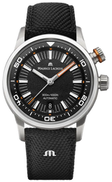 Maurice Lacroix Pontos S Diver Black Dial Orange Rubber Strap Watch For Men - PT6248-SS00L-330-J Buy Now By Maurice Lacroix