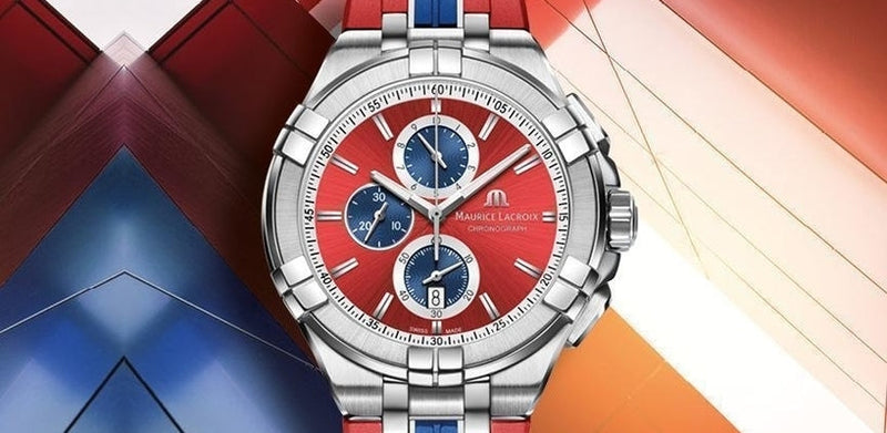 Maurice Lacroix Aikon Beach Volley Vikings Limited Edition Red Dial Red Rubber Strap Watch for Men - AI1018-SS001-530-6 Buy Now By Maurice Lacroix