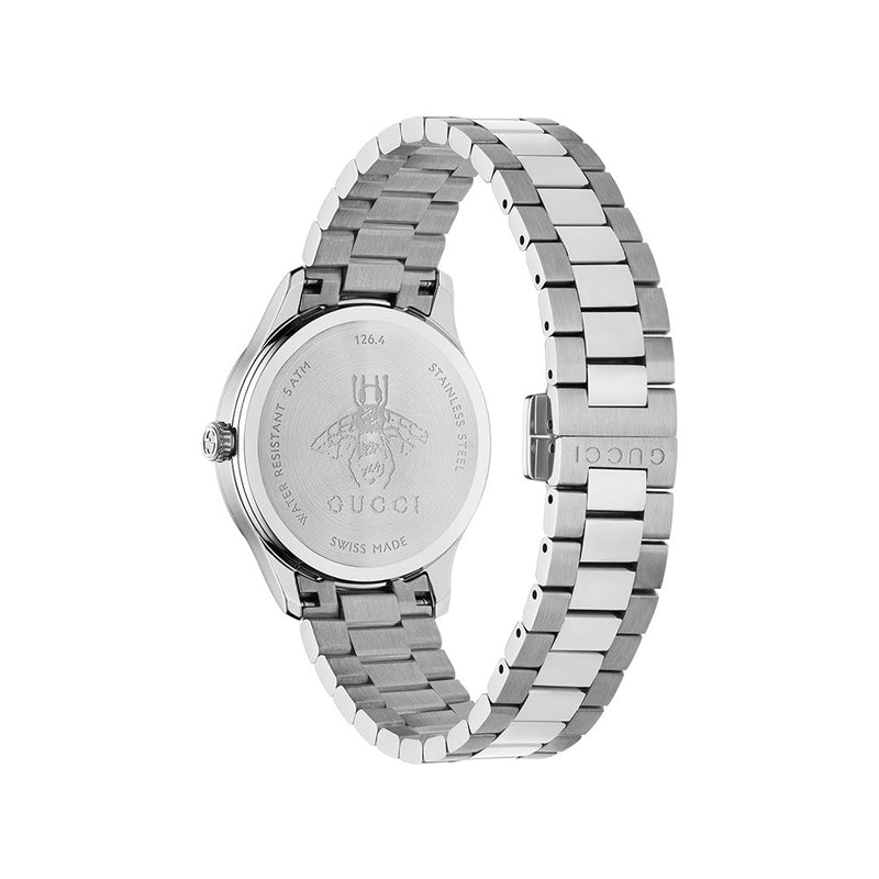 Shop Gucci G Timeless Quartz Black Dial Silver Steel Strap Watch for Women - YA1265034 in USA