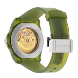 Shop Gucci Dive Automatic Green Dial Green Rubber Strap Unisex Watch - YA136345 in USA