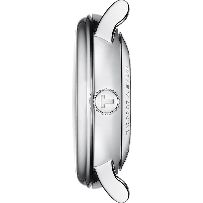 Tissot Carson Premium Lady Born to Be Brace Special Edition Silver Dial Black Leather Strap Watch for Women - T122.207.16.036.00 Buy Now By Tissot