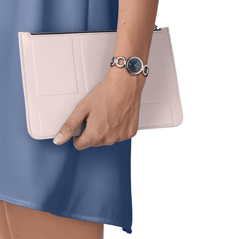 Tissot T Lady Flamingo Mother of Pearl Blue Dial Silver Steel Strap Watch for Women - T094.210.11.126.00 Buy Now By Tissot