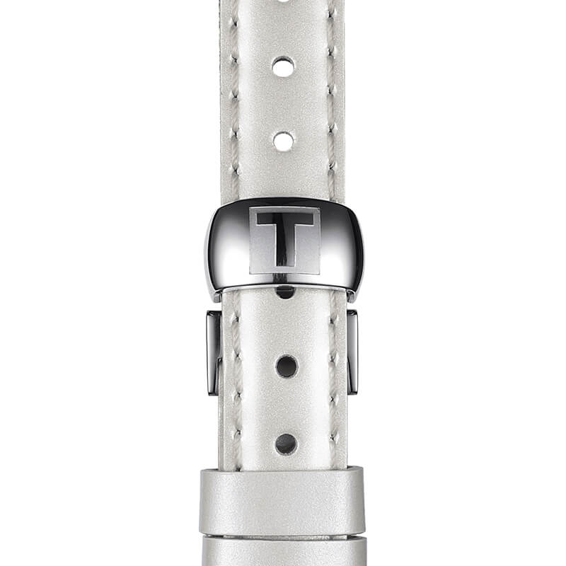 Tissot T Trend Flamingo Valentines Mother of Pearl White Dial White Leather Strap Watch For Women - T094.210.16.111.01 Buy Now By Tissot
