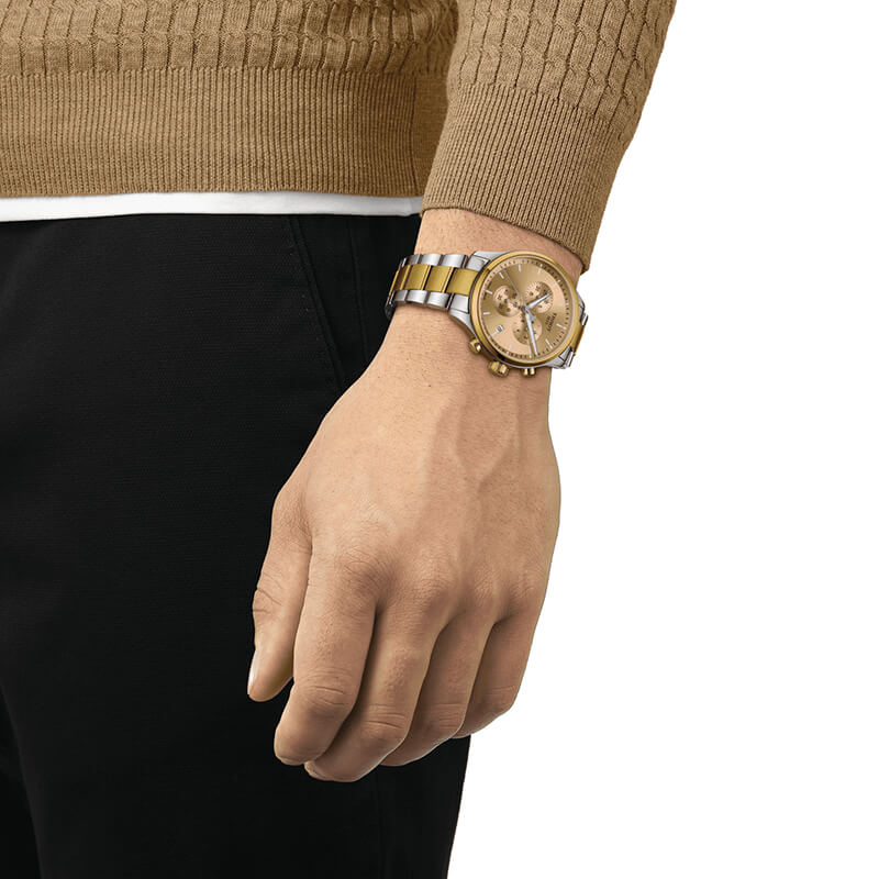 Tissot T Sport Chrono XL Classic Gold Dial Two Tone Steel Strap Watch for Men - T116.617.22.021.00 Buy Now By Tissot