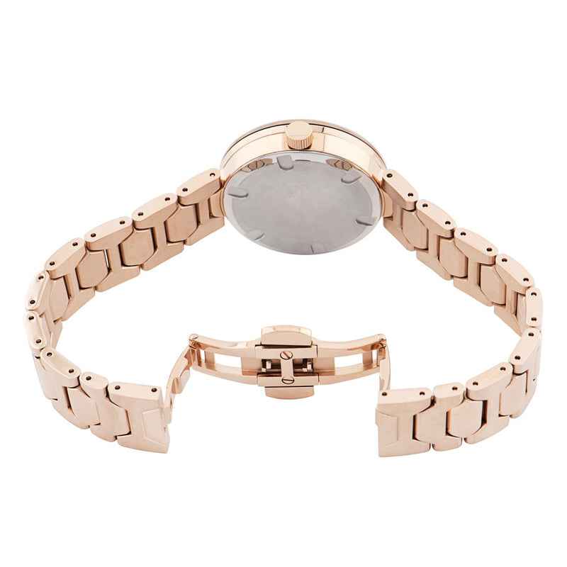 Shop Movado Bold Crystal Pave Rose Gold Dial Rose Gold Steel Strap Watch For Women - 3600493 in USA