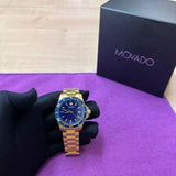 Shop Movado Series 800 Blue Dial Gold Steel Strap Watch For Men - 2600144 in USA