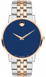 Movado Museum Classic Blue Dial Two Tone Steel Strap Watch for Men - 0607267 Buy Now By Movado
