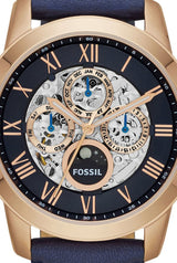 Fossil Grant Automatic Blue Dial Blue Leather Strap Watch for Men - ME3029 Buy Now By Fossil