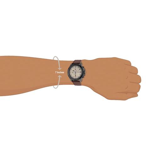 Fossil Dillinger Chronograph White Dial Brown Leather Strap Watch for Men - FS5674 Buy Now By Fossil
