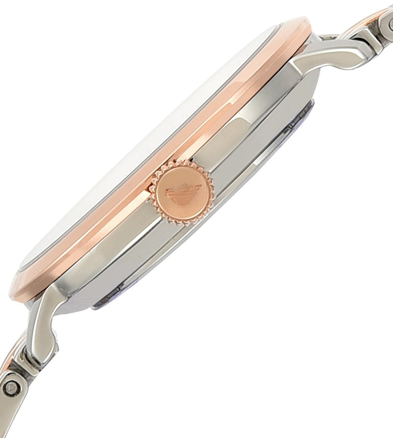 Emporio Armani Modern Slim Analog Mother of Pearl Dial Two Tone Steel Strap Watch For Women - AR11157 Buy Now By Emporio Armani