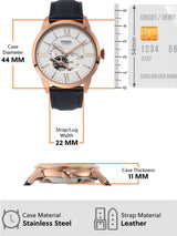 Fossil Townsman Automatic White Dial Navy Blue Leather Strap Watch for Men - ME3171 Buy Now By Fossil