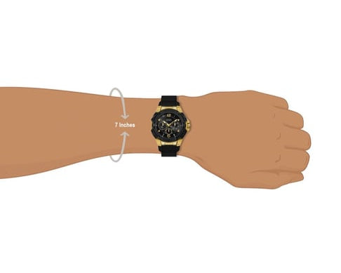 Guess Genesis Chronograph Black Dial Black Silicone Strap Watch For Men - GW0100G1 Buy Now By Guess