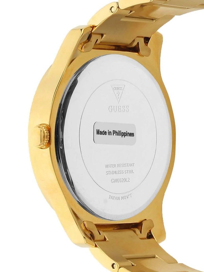 Shop Guess Crush Gold Dial Gold Steel Strap Watch For Women - GW0020L2 in USA