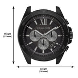 Michael Kors Brecken Chronograph Black Dial Black Steel Strap Watch For Men - MK8858 Buy Now By Michael Kors