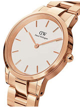 Daniel Wellington Iconic Link White Dial Gold Steel Strap Watch For Men - DW00100343 Buy Now By Daniel Wellington