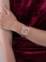 Guess Raven Diamonds Rose Gold Dial Rose Gold Steel Strap Watch for Women - GW0104L3 Buy Now By Guess