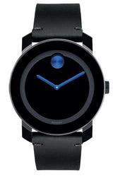 Movado Bold TR90 Black Dial Black Leather Strap Watch For Men - 3600307 Buy Now By Movado