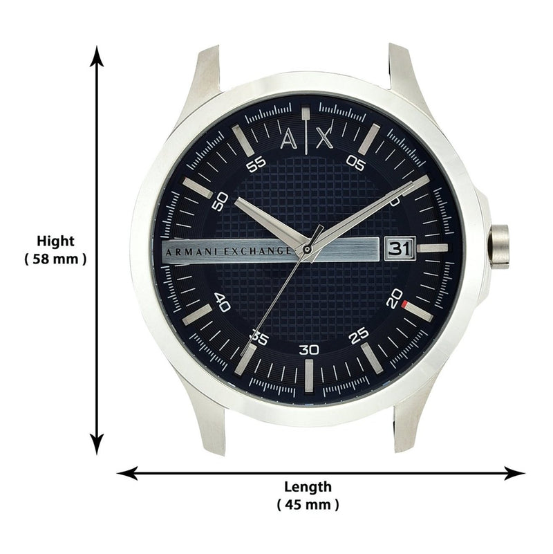 Armani Exchange Hampton Chronograph Blue Dial Brown Leather Strap Watch For Men - AX2133 Buy Now By Armani Exchange