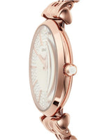 Emporio Armani Gianni T-Bar Crystals Silver Dial Rose Gold Steel Strap Watch For Women - AR11446 Buy Now By Emporio Armani