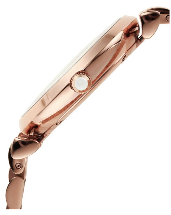 Emporio Armani Gianni T-Bar Crystals Silver Dial Rose Gold Steel Strap Watch For Women - AR11446 Buy Now By Emporio Armani