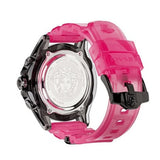 Versace Icon Active Chronograph Black Dial Pink Rubber Strap Watch For Men - VEZ700221