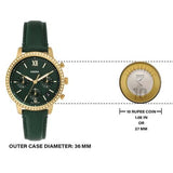 Fossil Neutra Chronograph Green Dial Green Leather Strap Watch for Women - ES5239 Buy Now By Fossil