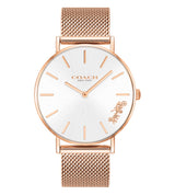 Coach Perry White Rose Gold Mesh Bracelet Watch for Women - 14503126 Buy Now By Coach